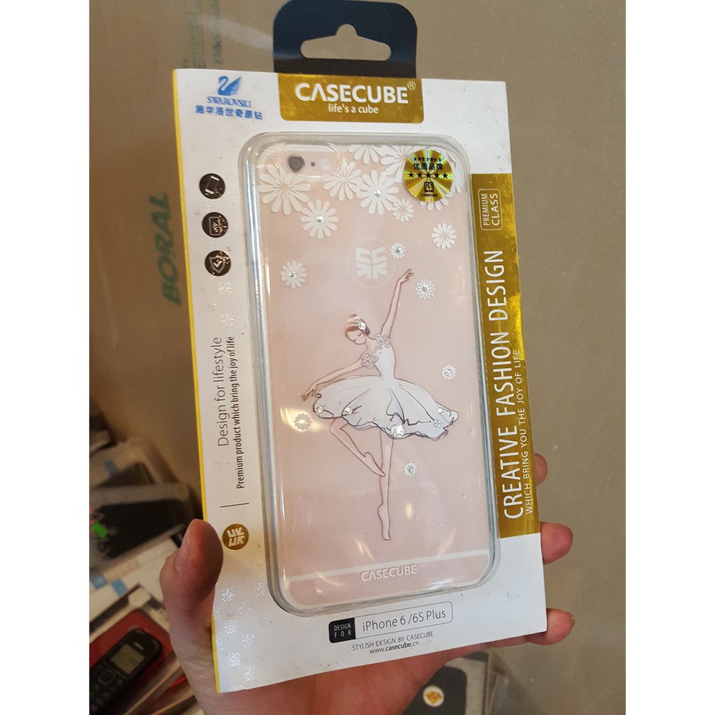 Ốp trong hoa đá Swarovski Iphone 6 hiệu Casecube - Huco Việt Nam