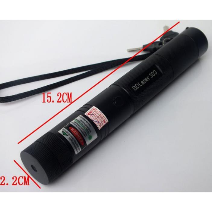 (BAO HANH 12 THANG ) Đèn Laser cầm tay chiếu siêu xa SD303 ( Kèm pin 18650 3000 mAh )