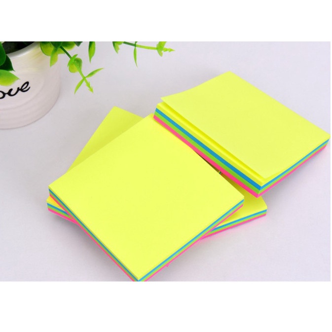 Tập 100 tờ giấy note ghi chú dày mịn Sticky Note 4 màu