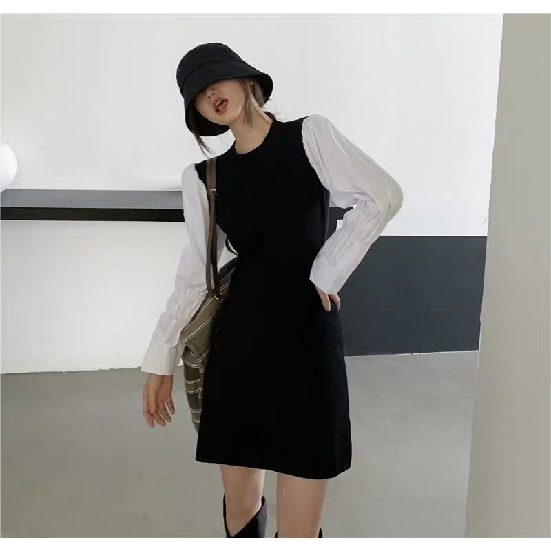 HÌNH THẬT - ĐẦM LEN TAY BỒNG XINH CHẤT TIỂU THƯ ĐẦM NỮ ĐẸP | BigBuy360 - bigbuy360.vn