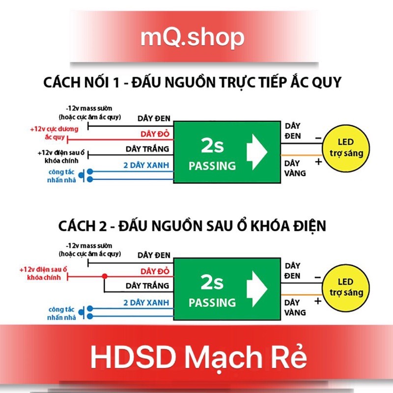 Mạch Passing Smart 4 Chế Độ Hiện Đại Cho Đèn Trợ Sáng