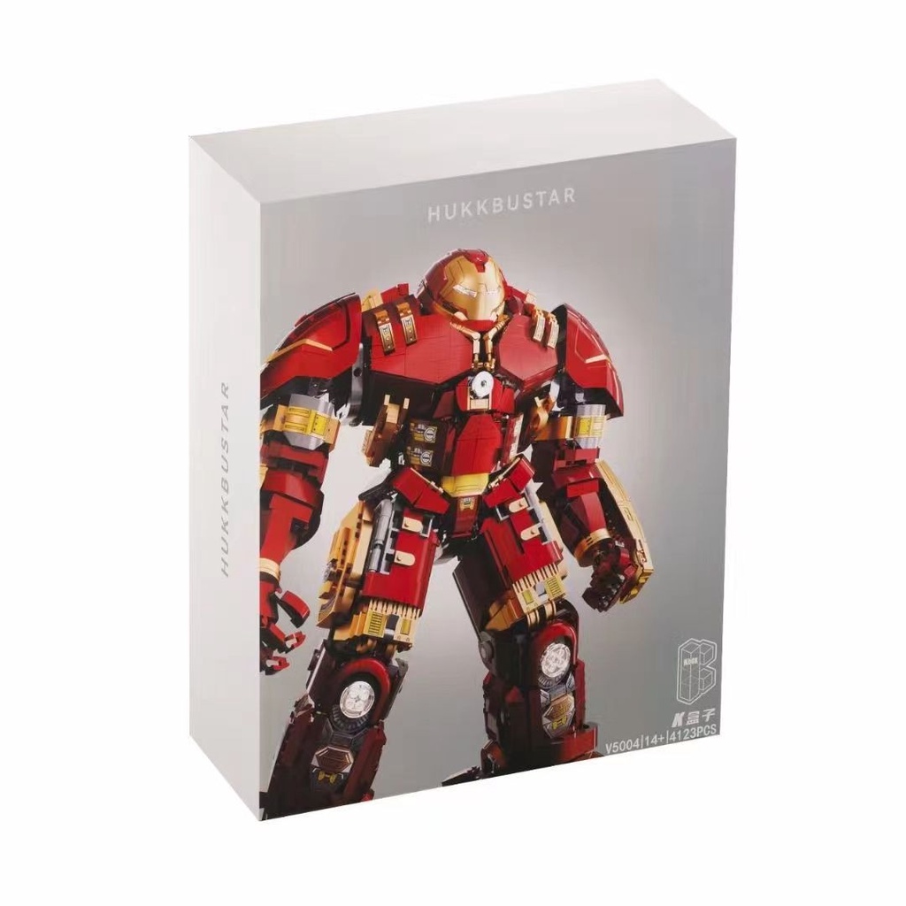 Lắp ráp mô hình Super Heroes Ironman V5004 Mech Anti-Hulk MK44 siêu cấp có đèn led
