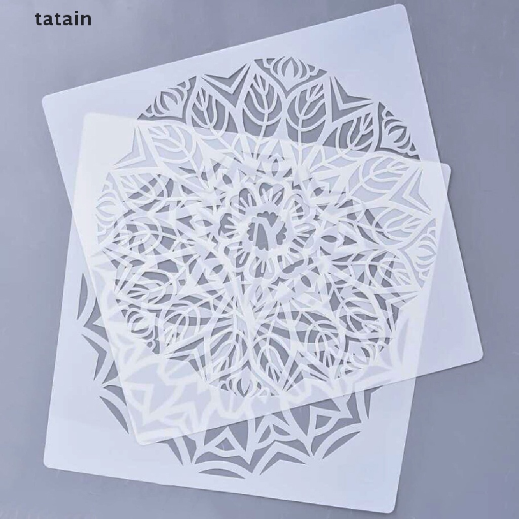 [TAT] 30*30CM Mandala Stencil Painting Floor Wall Template DIY Embossing Album Tool CVX