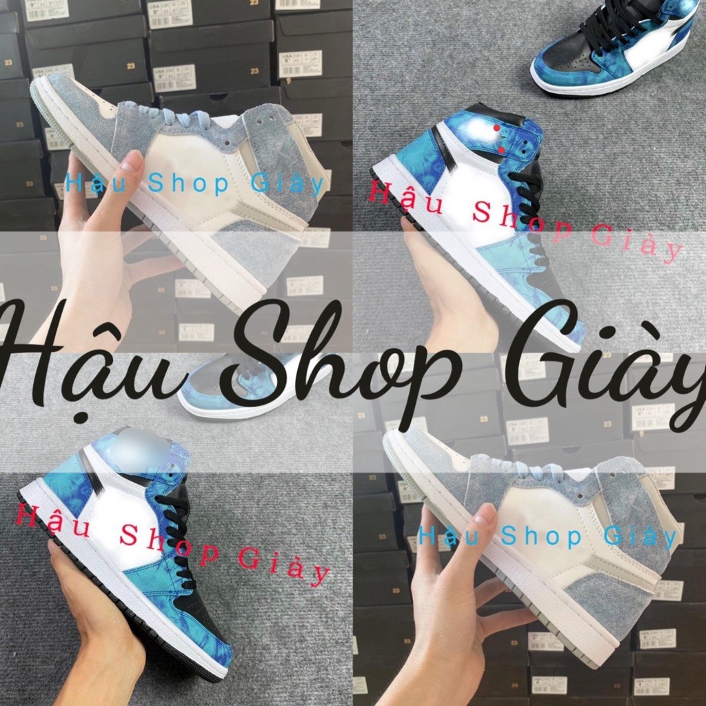 giày thể thao sneaker Jd cổ cao hyper royal xanh nỉ cao cổ mới nhất, bản cao cấp phù hợp nam nữ