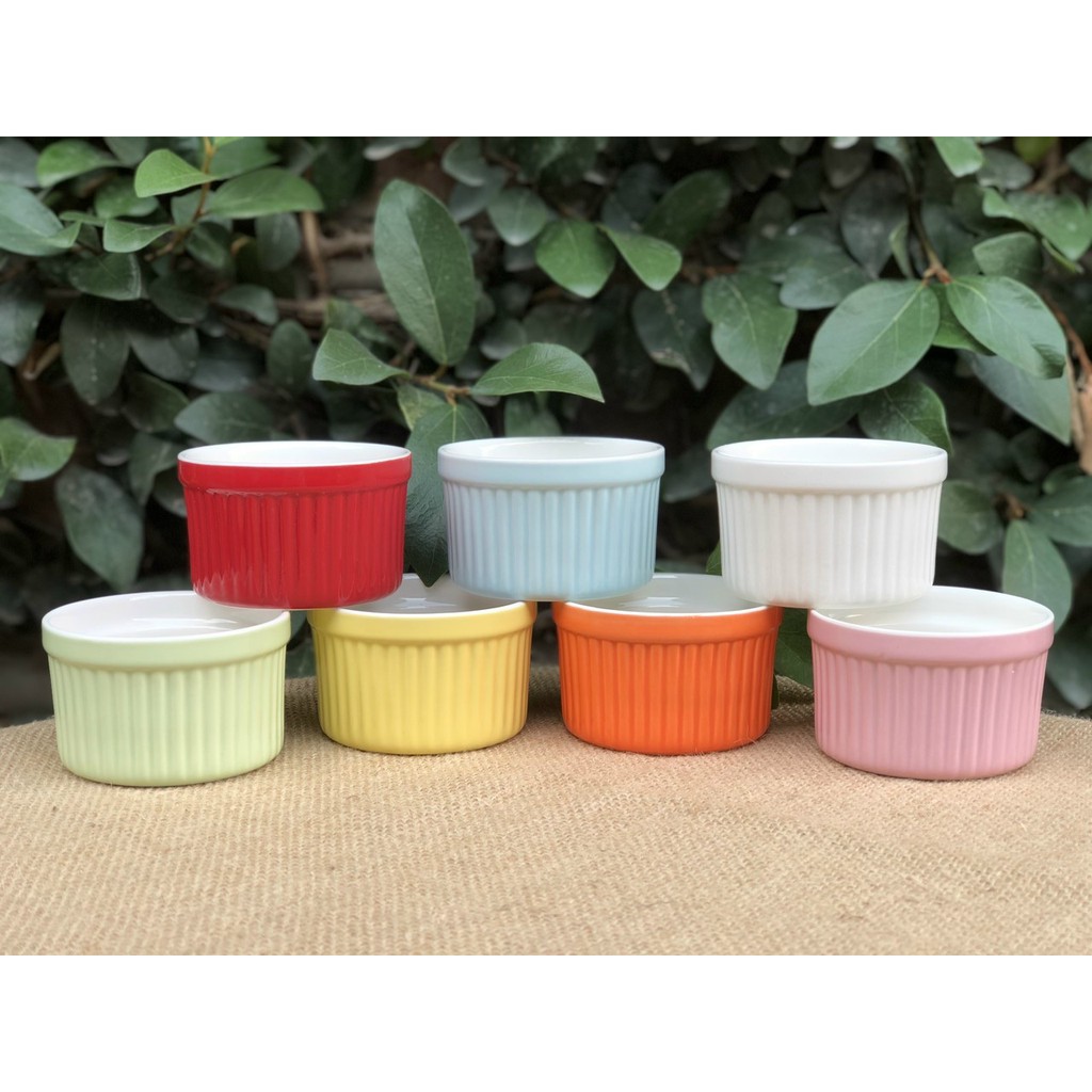Hũ ramenkin sứ nhiều màu, hũ caramen, hũ chưng yến