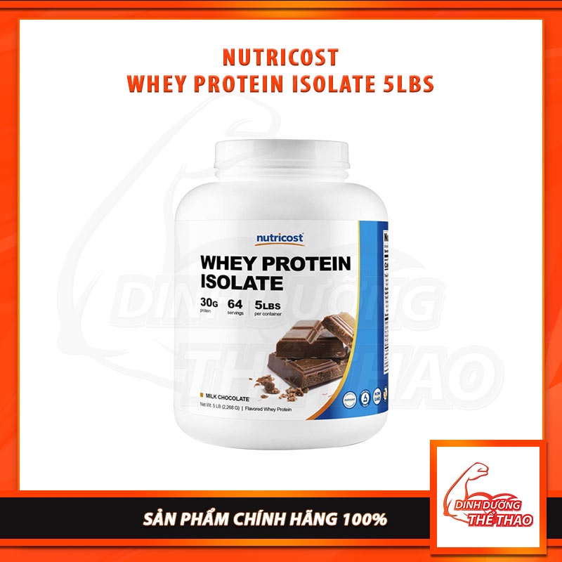 [GIÁ TỐT NHẨT] NUTRICOST WHEY PROTEIN ISOLATE 5LBS | Bổ Sung Protein Chất Lượng Cao Giúp Xây Dựng Cơ Bắp