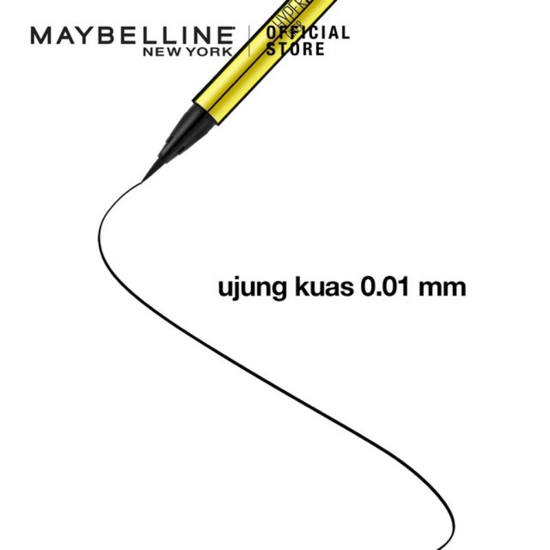 (Hàng Mới Về) Bút Kẻ Mắt Dạng Lỏng Maybelline Hypersharp Màu Đen Chống Thấm Nước