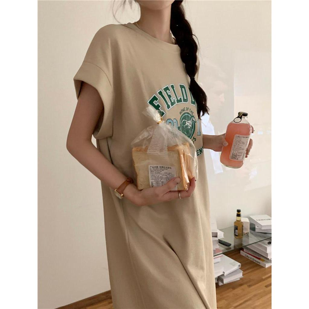 Đầm Thun Dáng Rộng In Chữ Thời Trang Sành Điệu 60938