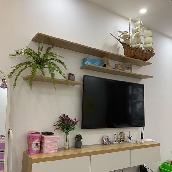 Kệ treo tường decor Rộng 60cm x sâu 15cm gỗ