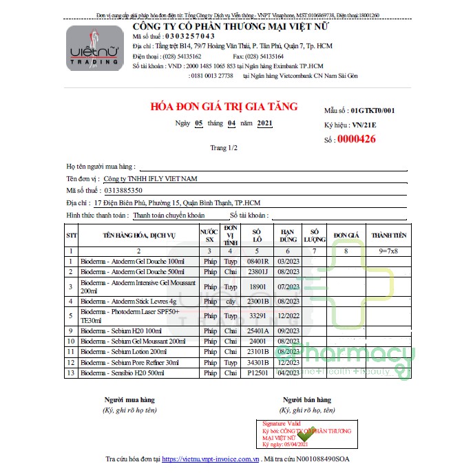 Sữa rửa mặt Bioderma Sebium Gel Moussant - Gel rửa mặt Bioderma dành cho da dầu mụn DẠNG TUÝP