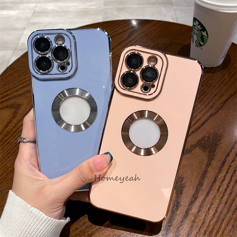 Ốp Điện Thoại Silicon Mềm Chống Sốc Mạ Viền Camera Cho iPhone 11 13 Pro Max 12 mini