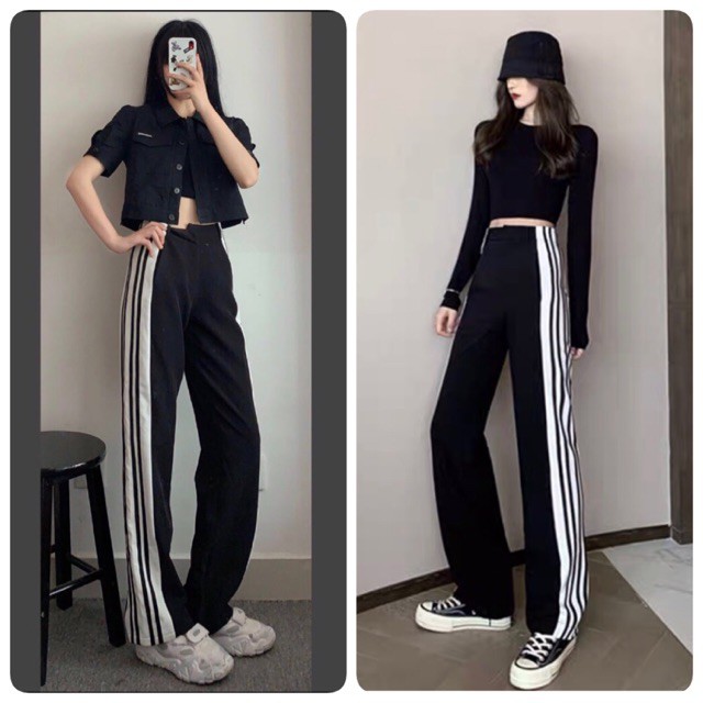 Quần 3 sọc nữ to dài 105cm biến chân ngắn thành chân dài | BigBuy360 - bigbuy360.vn