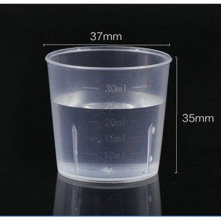 Cốc nhựa 30ml - hũ nhựa đo chiết nguyên liệu mỹ phẩm