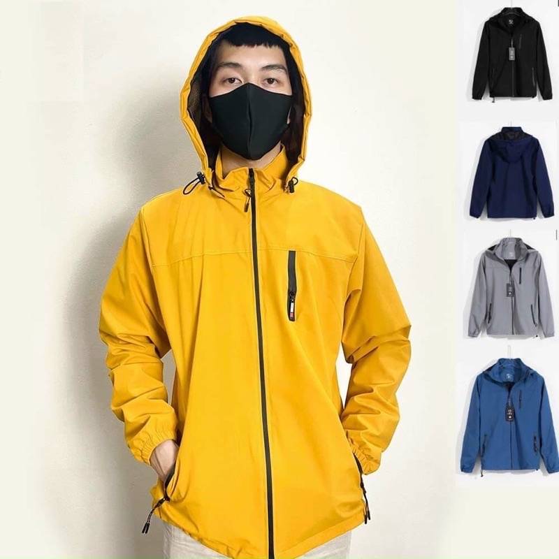 Áo Gió Nam Nữ Tráng Bạc Chống Nước 2 Lớp Áo Khoác 3 Khoá