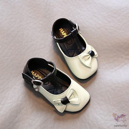 Giày búp bê đính nơ mềm chống trượt cho bé gái