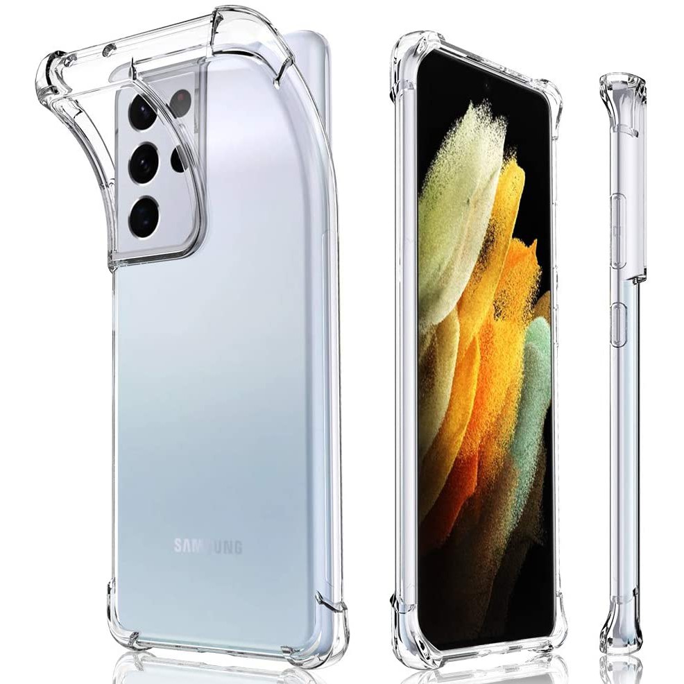 Ốp lưng mềm trong suốt chống sốc cho Samsung Galaxy S8 S9 S10 S20 S21 S22 Plus Note 8 9 10 20 Ultra
