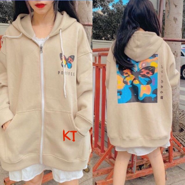 Áo khoác nỉ bướm POX hàng nỉ ngoại | BigBuy360 - bigbuy360.vn