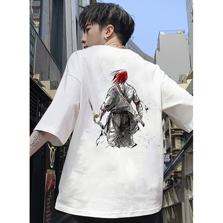 Áo thun unisex độc lạ Samurai form rộng vải dày mịn 2019T1839