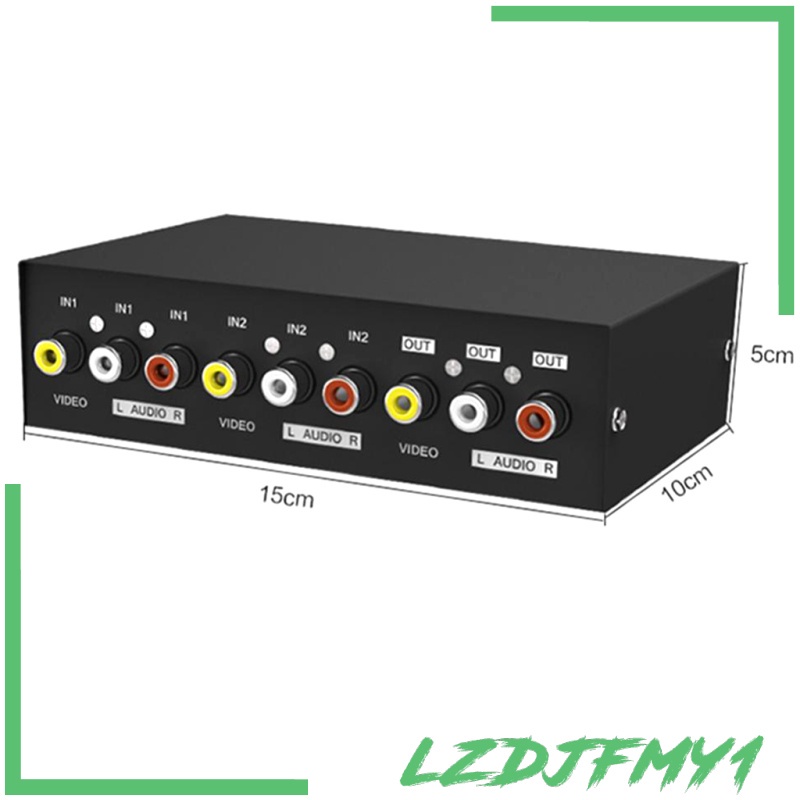[giá giới hạn] 2 in 1 Out 2 Way Composite AV Switcher 3 RCA Video L/R Audio Switch Box