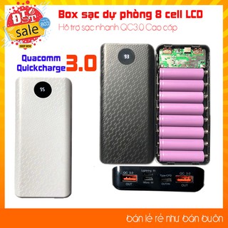 ✅ box sạc dự phòng 8 cell hỗ trợ sạc nhanh qc3.0 cao cấp