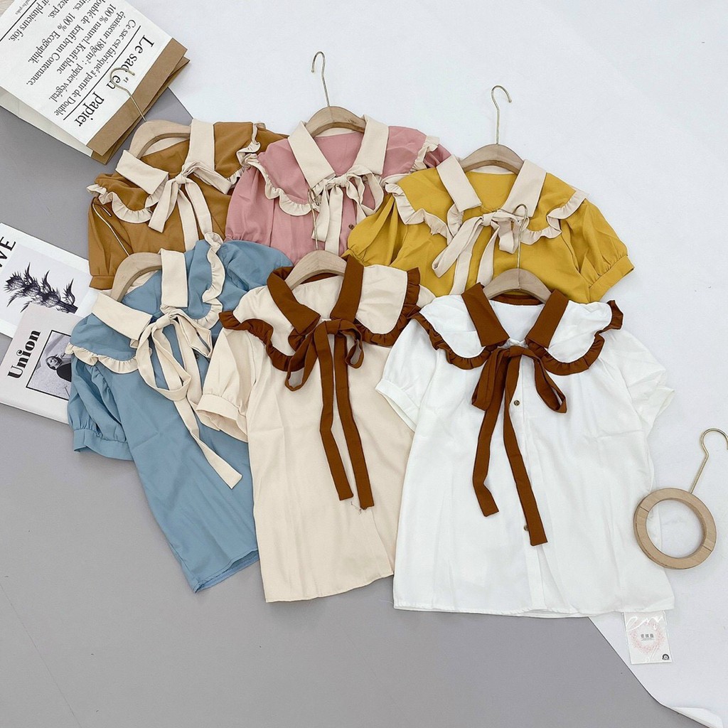 [ Mã WASTRUN4 giảm 10% tối đa 30K đơn 99K] Áo sơmi bánh bèo tiểu thư