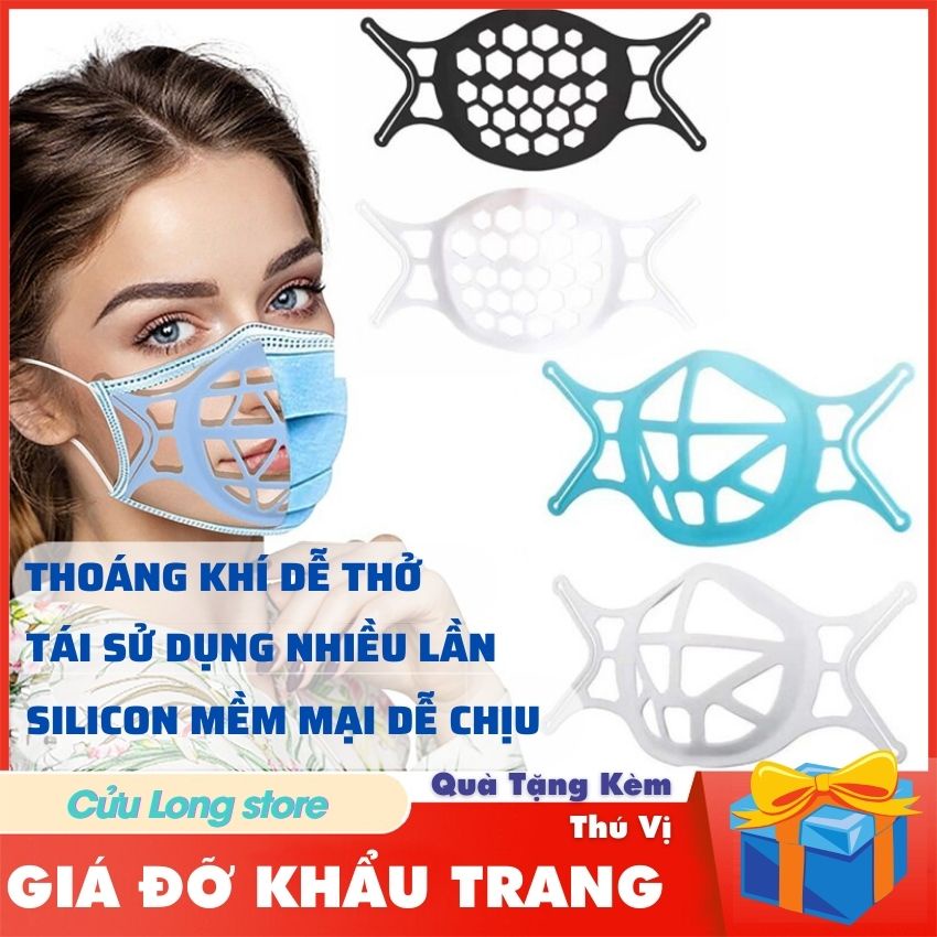 Giá Đỡ Mặt Nạ Móc Treo Khẩu Trang 3D Silicon mềm giúp kháng khuẩn thông khí dễ thở hơn khi đeo kiểu dáng hàn quốc