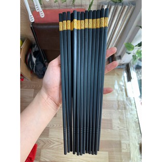 Set 10 đôi đũa hợp kim mạ vàng