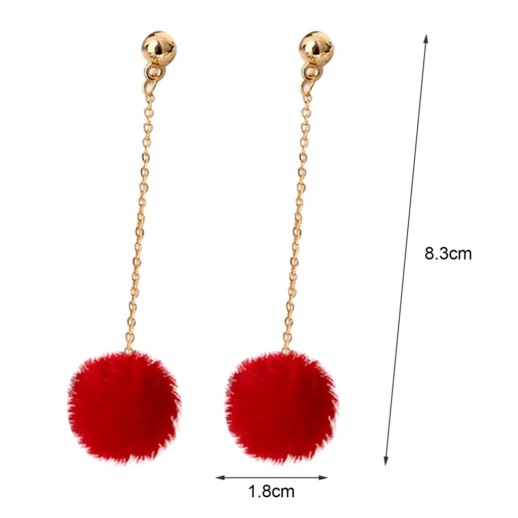 Đôi bông tai dáng rơi họa tiết bông tròn xinh xắn cho nữ