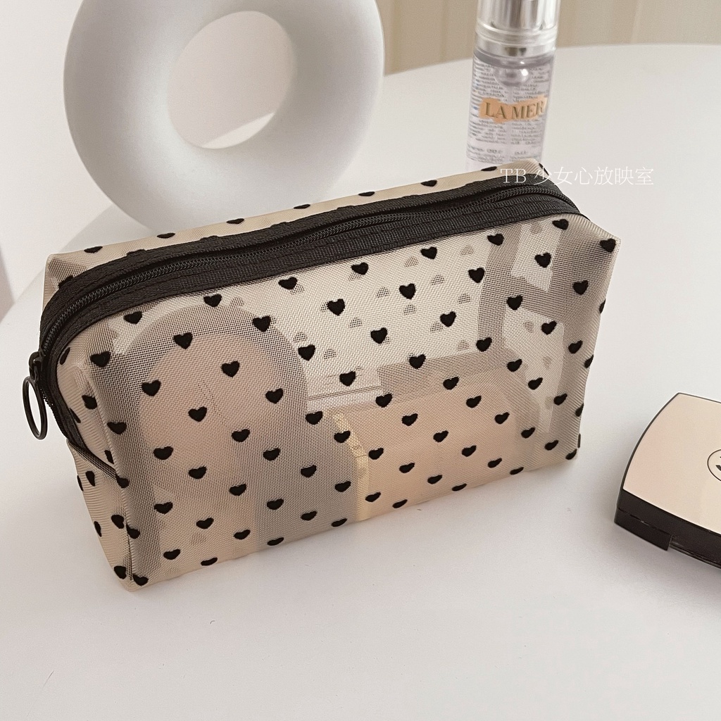 Túi đựng đồ trang điểm mỹ phẩm du lịch makeup skincare cá nhân mini trong suốt có khóa MY02