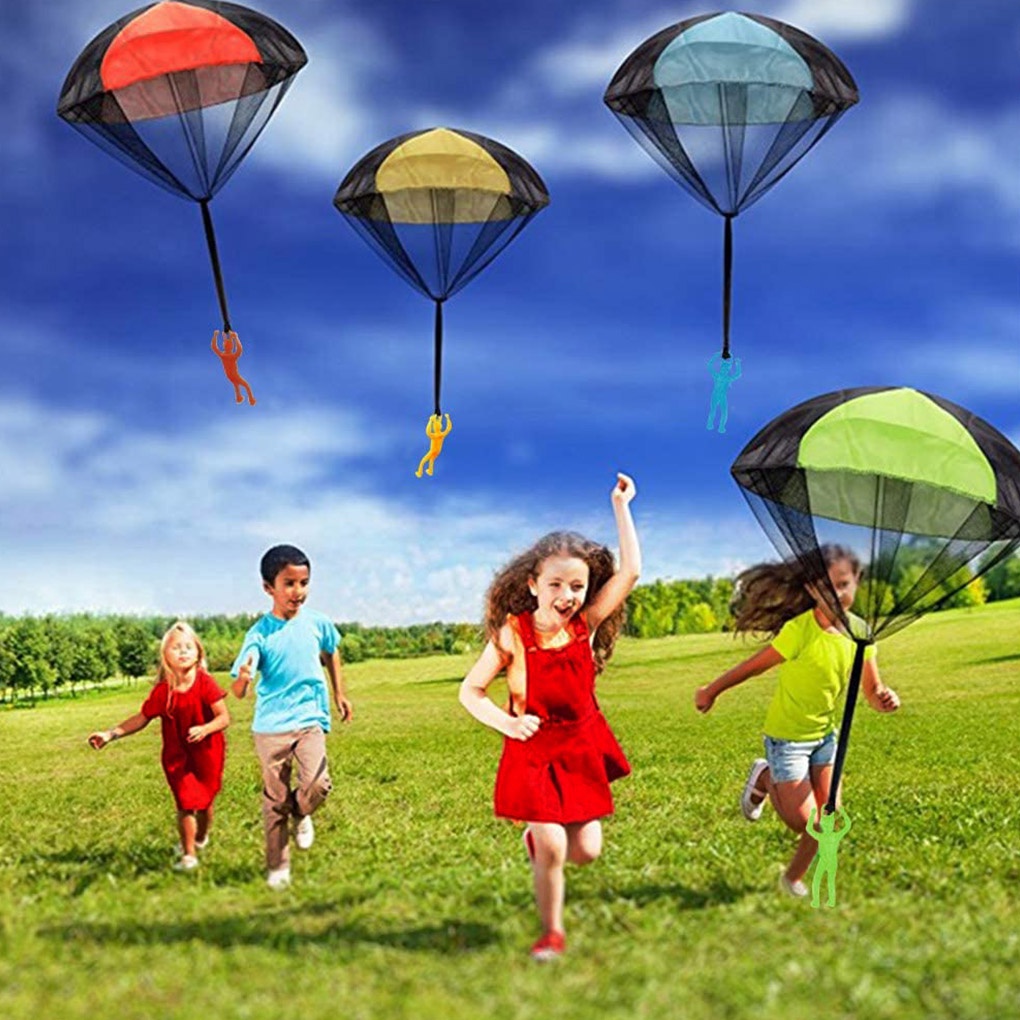 Kids Parachute Toy Outdoor Hand Throwing Parachute Educational Landing Children Toy[sneaky]
