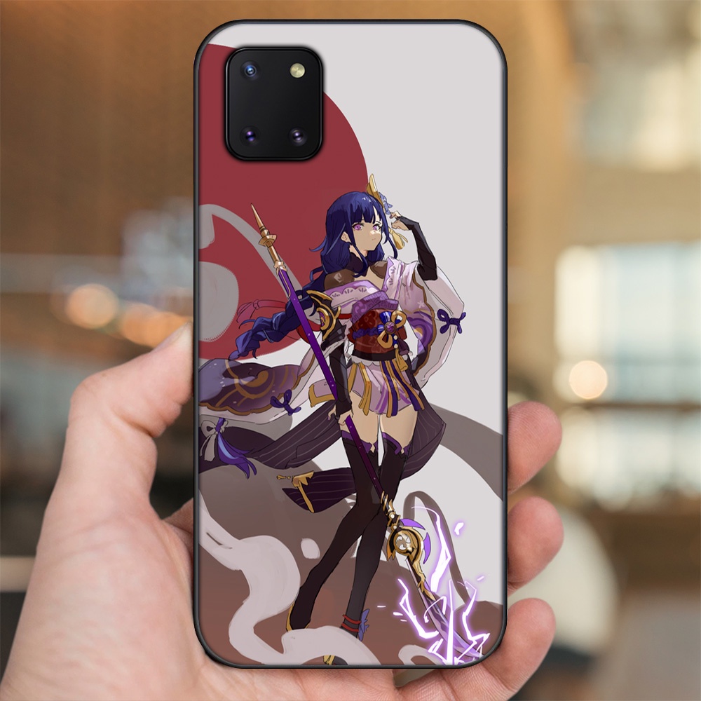 Ốp lưng Samsung Note 10 Lite viền đen in hình Raiden Shogun Genshin Impact