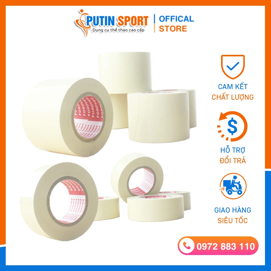 Băng keo thể thao đa năng Băng keo quấn cơ đá bóng, Size nhỏ 2/5 và lớn  5/5 - Putin Shop