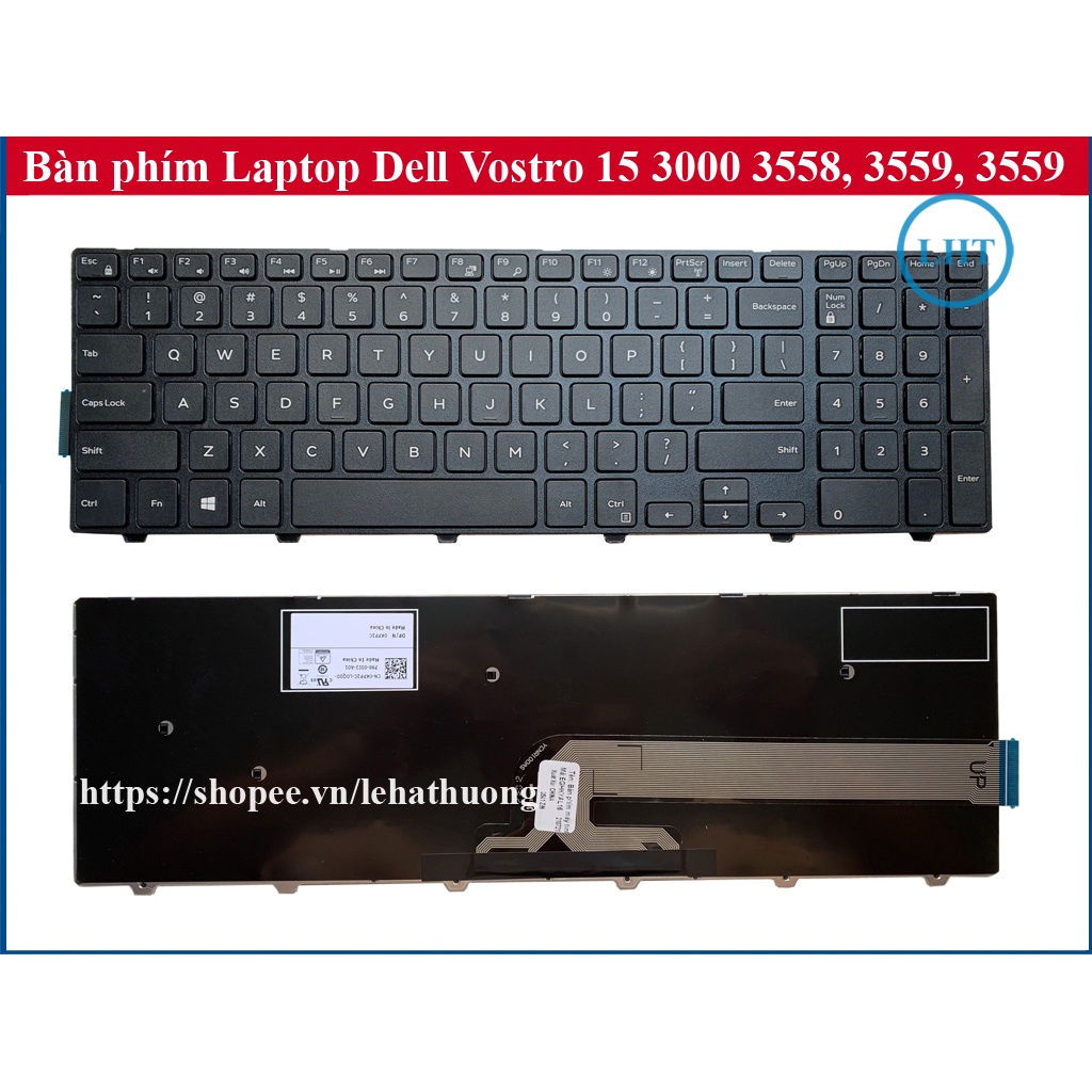 Bàn phím Dell Vostro 15-3000 3567 3568 3558 3559 3559 3541 3546 5558 5559 chất lượng cao - nhập khẩu