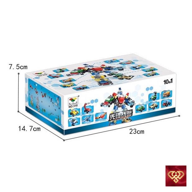 Đồ chơi Lego lắp ráp hình xe đua ô tô người máy xe tăng máy bay 10 in 1 bộ 1