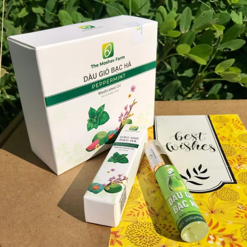 DẦU GIÓ BẠC HÀ DẠNG XỊT 5ML THE MOSHAV FARM