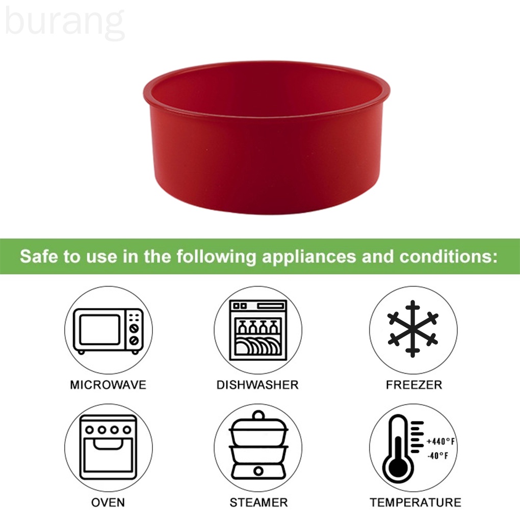 Khuôn silicone làm bánh hình tròn 6 inch cách nhiệt tiện dụng