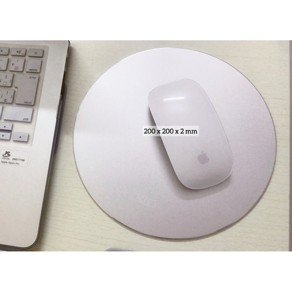 Miếng Lót Chuột Nhôm nguyên khối cho Laptop Macbook (Aluminium mouse Pad)