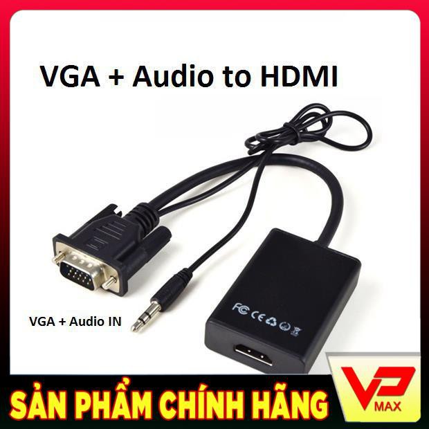 Box Mini / Cáp chuyển VGA + Audio sang HDMI có âm thanh