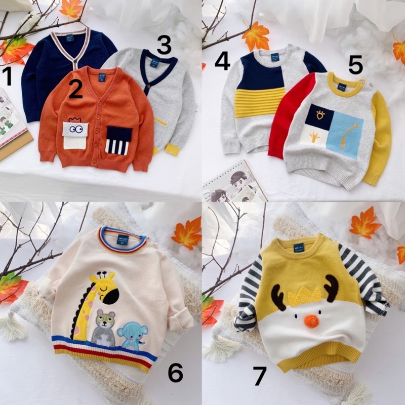 ÁO LEN NHÍ 7 MẪU CHO BÉ SIÊU XINH