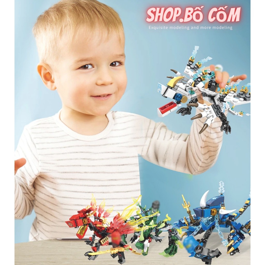 Lego Ninjago Lắp Ráp 4 Mẫu Chiến Binh Cưỡi Rồng 2021, Nhựa ABS An Toàn,Độ Tuổi 6+,Mua Trọn Bộ FreeShip- Shop Bố Cốm