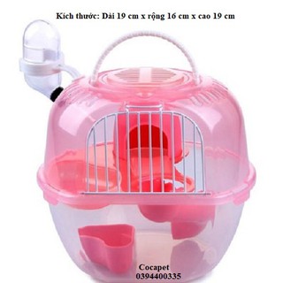 Lồng xách tay cho hamster, thú cảnh (full phụ kiện như hình)