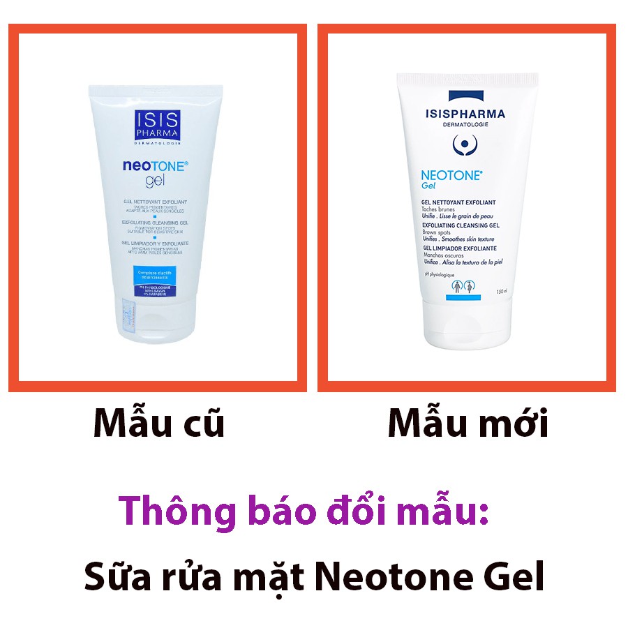Gel rửa mặt trắng sáng da ISIS Pharma Neotone Gel 150ml