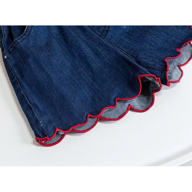 Quần Short Denim Phong Cách Hàn Quốc Nhật Bản Mới 2022 Dễ Phối Đồ Cho Bé Gái