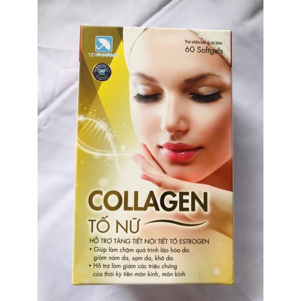Viên uống trắng da Collagen tố nữ bổ sung collagen, mầm đậu nành, sâm tố nữ, vitamin E giúp đẹp da, giảm khô hạn