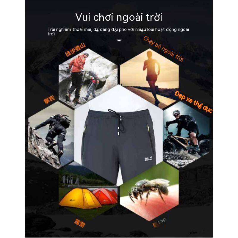 Quần Nhanh Khô Quần thể thao mỏng nam nữ quần leo núi co giãn Đi Bộ Đường Dài Ngoài Trời