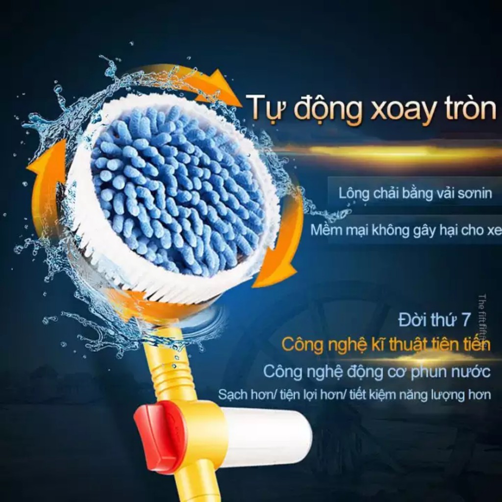 DỤNG CỤ RỬA XE ÔTÔ TỰ XOAY THÔNG MINH  xô chậu + xà phòng = Chổi thông minh