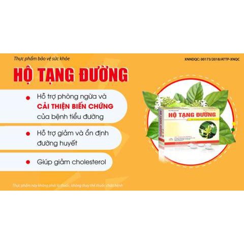 Hộ Tạng Đường – Hỗ trợ điều trị tiểu đường (Hộp 30 viên)