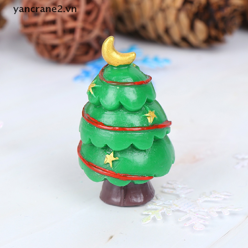 Mô Hình Cây Thông Giáng Sinh Mini Bằng Nhựa resin Trang Trí Thủ Công