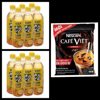 6 chai Trà xanh C2 hương chanh 500 ml