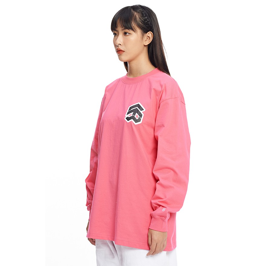 5THEWAY® /stroke/ BIG LOGO LS NEW TEE™ in HOT PINK aka Áo Thun Hồng Tay Dài